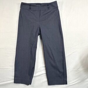SEVUCI Women's Indigo Blue Capris Pants Style Size 6 Grandmacore Corporate Crop